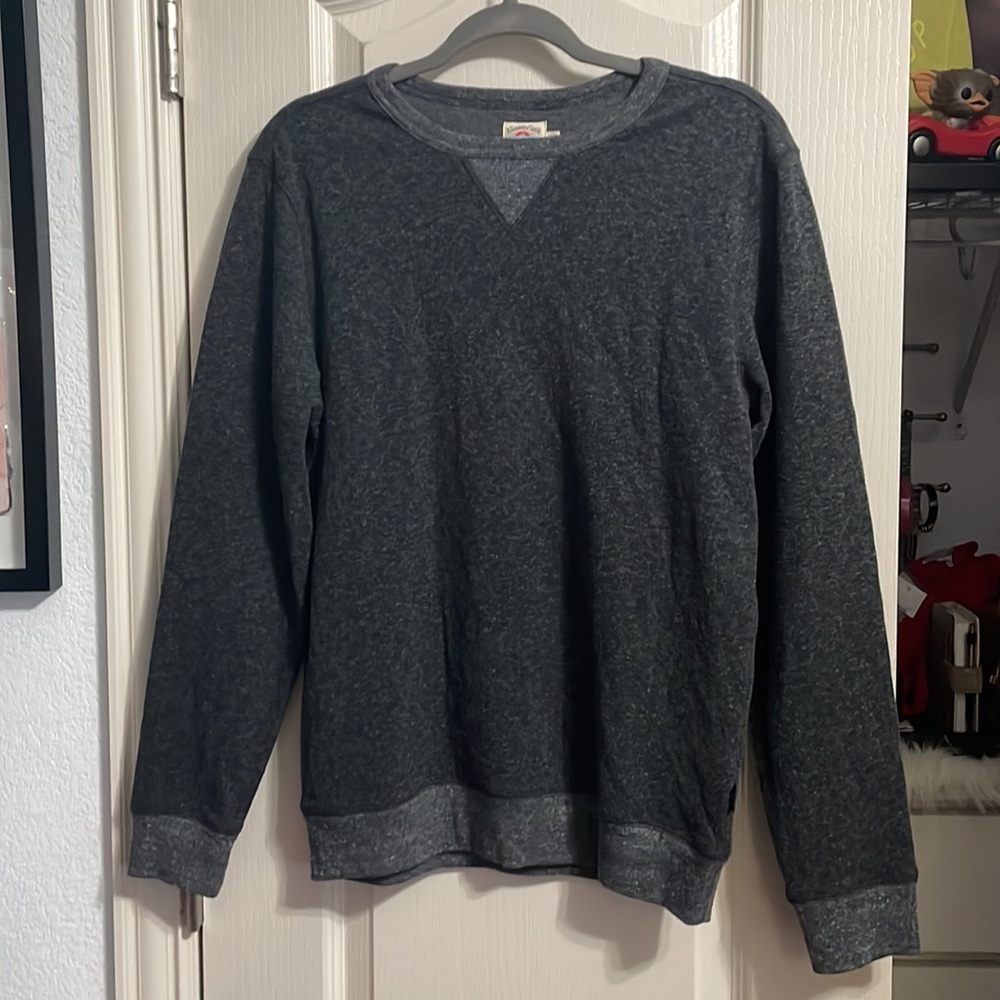 Faherty Dual Knit Crew Sweatshirt Minimalist Preppy Lounge - Picture 4 of 7